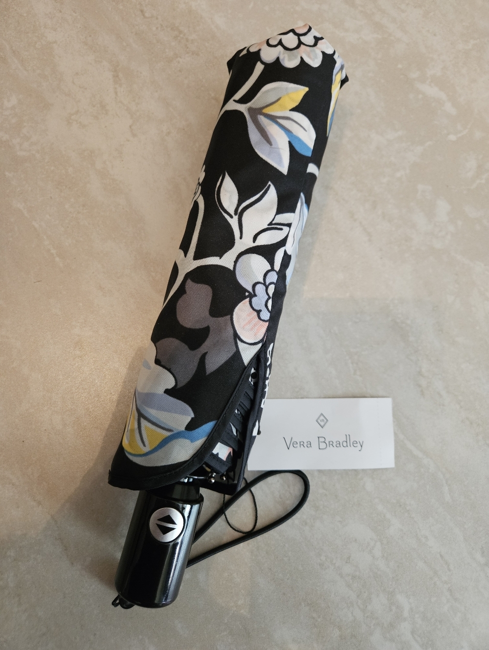 Vera Bradley Retired Holland Garden Floral Botanical Rain Umbrella Compact Auto